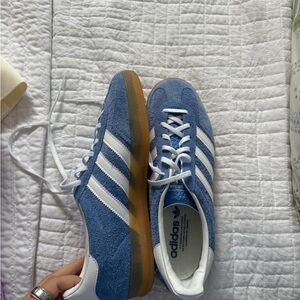 Adidas Suede Blue and White Trainers